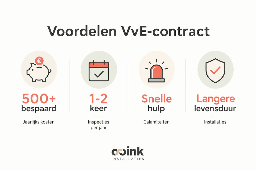 Infographic: De voordelen van een VvE-servicecontract met een loodgieter
