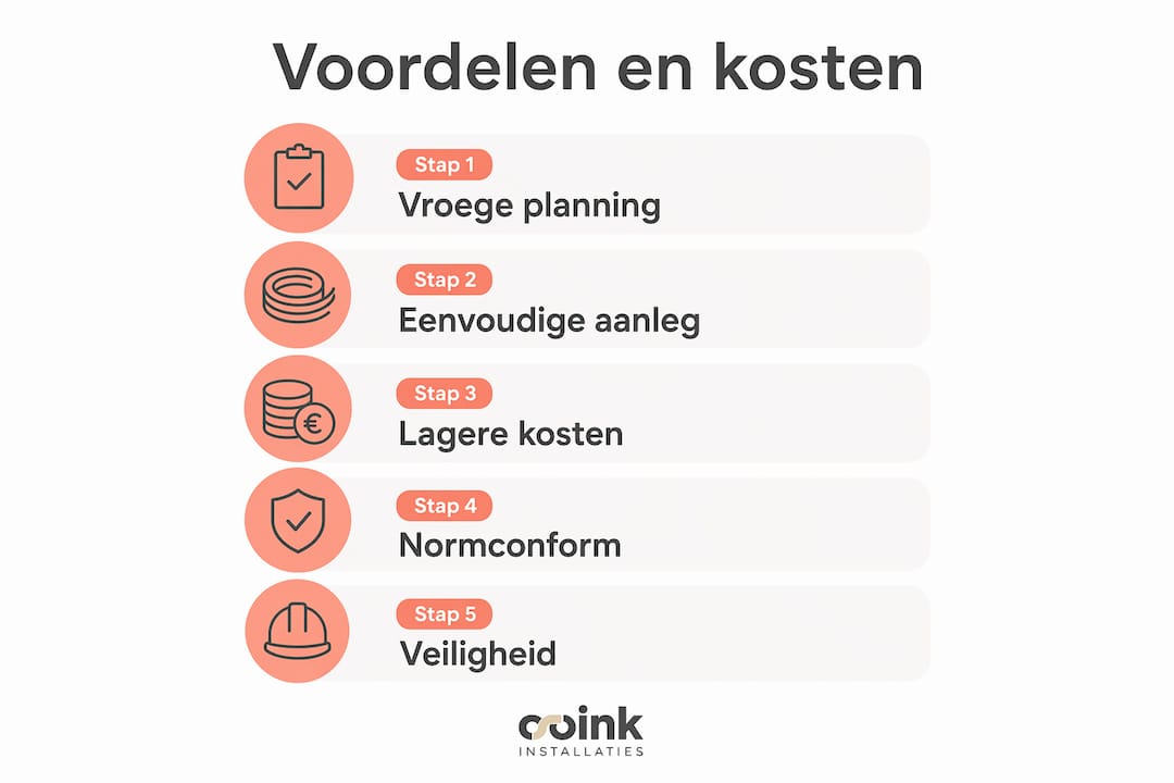 Infographic: stap-voor-stap inzicht in de voordelen en kosten van een ruwbouwaansluiting op gas
