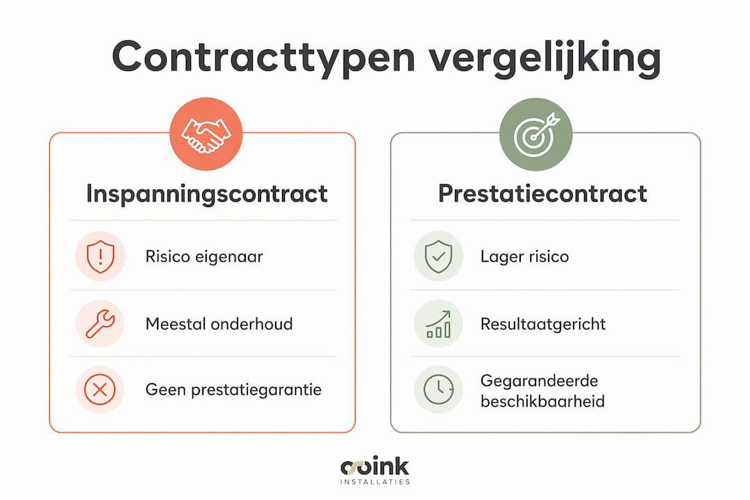 Infographic: een overzicht van de belangrijkste verschillen tussen verschillende contractvormen