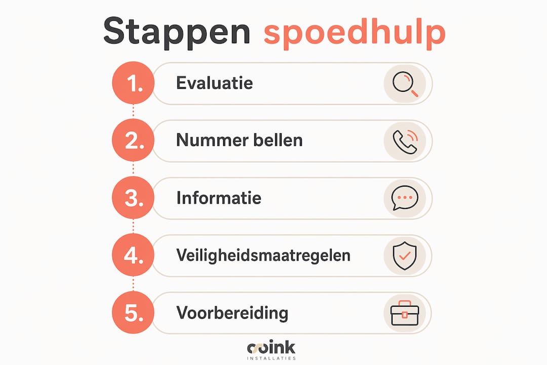 Overzichtelijke infographic: zo werkt spoedhulp in Overijssel stap voor stap