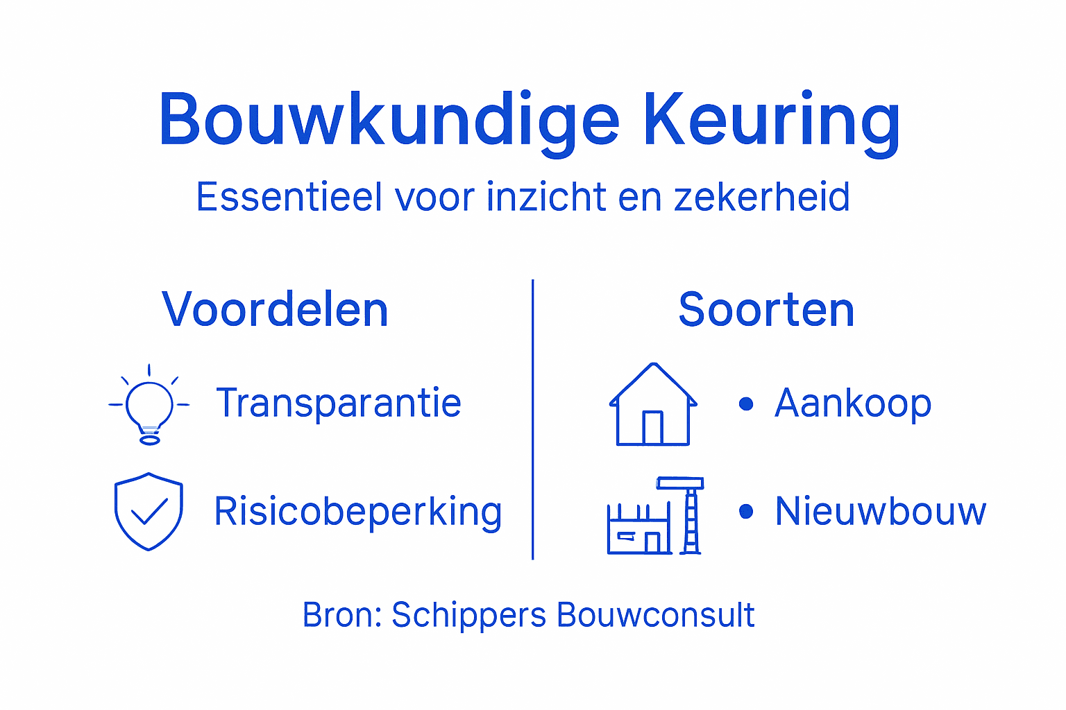 Infographic: de voordelen en verschillende types van een bouwkundige keuring