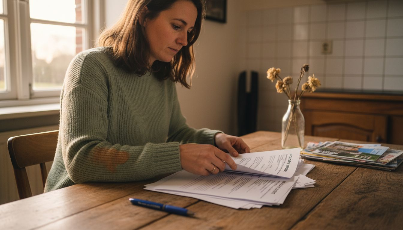 Vrouw brengt orde aan in verschillende soorten bouwkeuringen