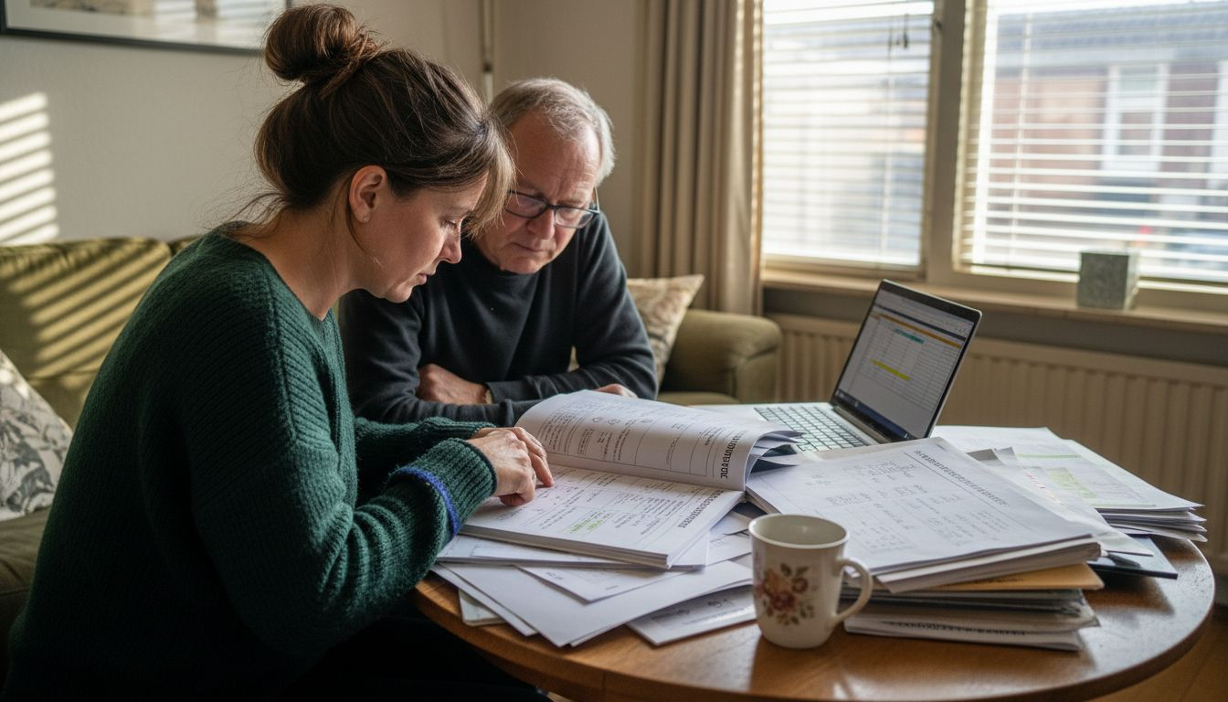 De bouwkundige neemt het rapport samen door met de koper van de woning.