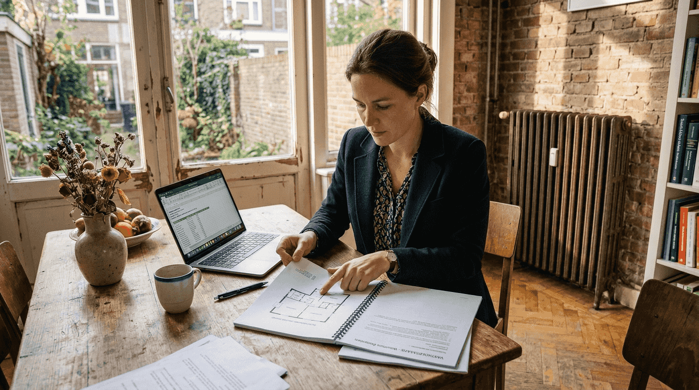 Bij het opstellen van een taxatierapport neemt de taxateur altijd de beschikbare woningdocumenten zorgvuldig door.