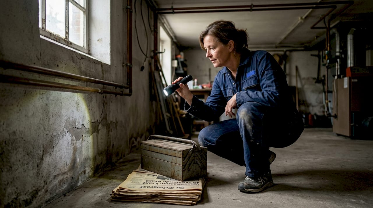 Controle op bouwkundige tekortkomingen in de kelder