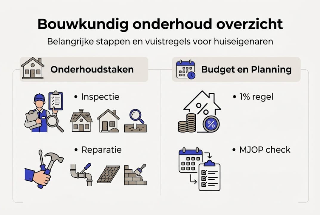 Overzichtelijke infographic met een stapsgewijs plan en handige onderhoudstips