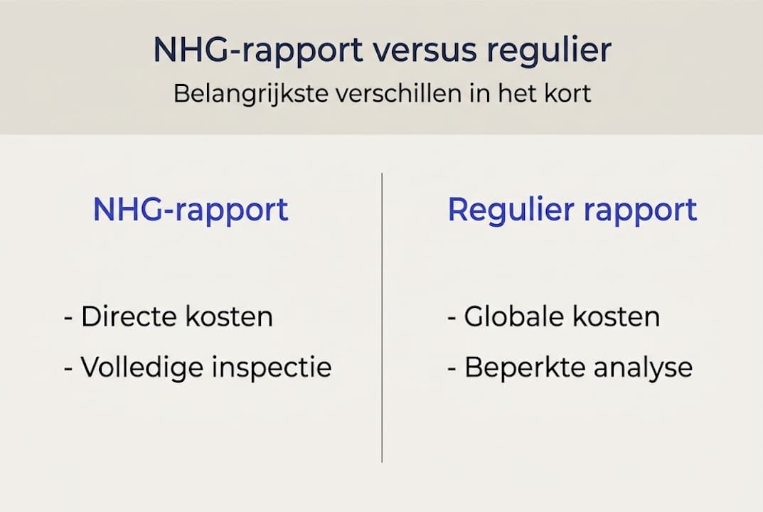 Infographic: NHG-rapport in vergelijking met standaardoverzicht