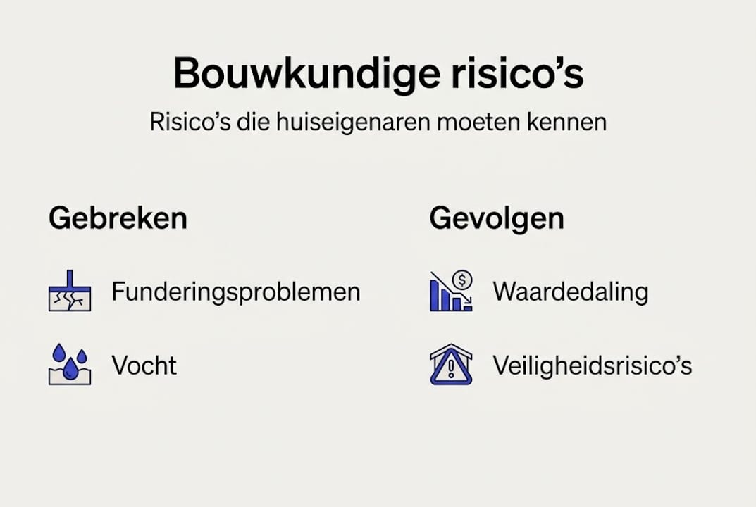 Infographic over bouwkundige risico’s en de mogelijke gevolgen