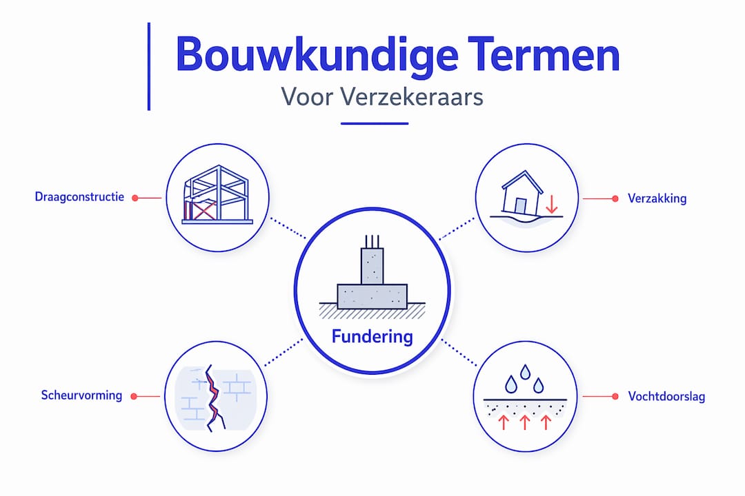 Infographic met een handig overzicht van essentiële bouwkundige begrippen