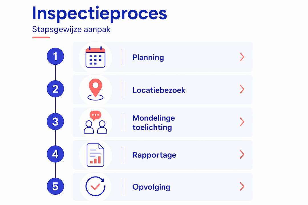 Overzicht: stappenplan voor het inspectieproces
