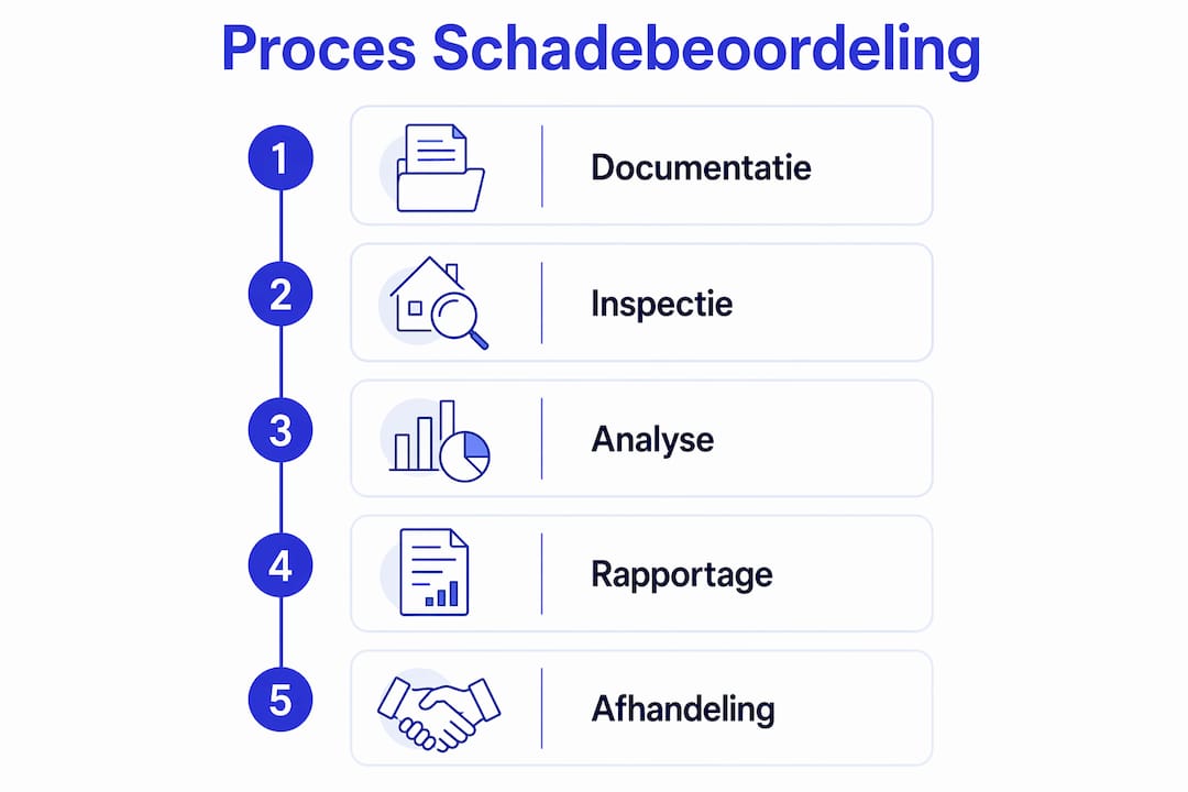 Infographic: stap-voor-stap door het proces van schadebeoordeling
