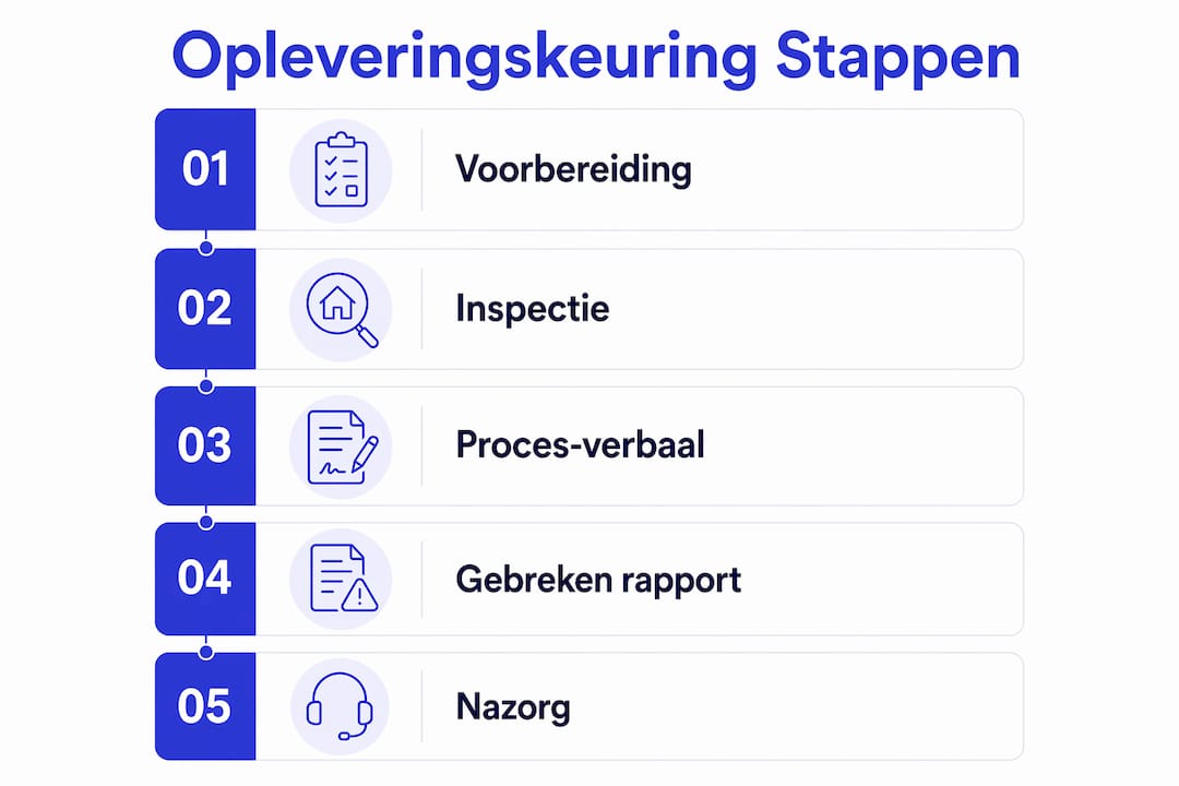 Stappenplan: zo verloopt een opleveringskeuring (infographic)
