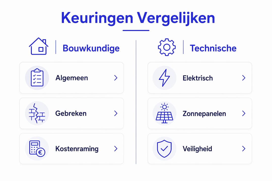 Infographic: Verschillen tussen bouwkundige en technische keuringen op een rij