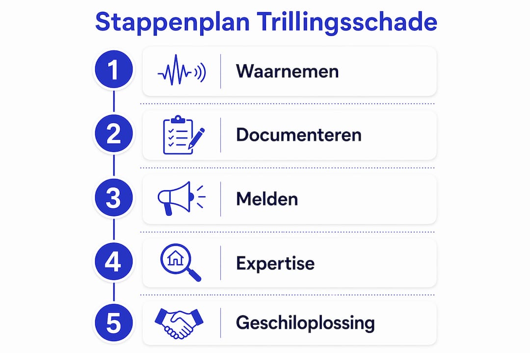 Visuele gids: stap-voor-stap plan voor het aanpakken van schade door trillingen