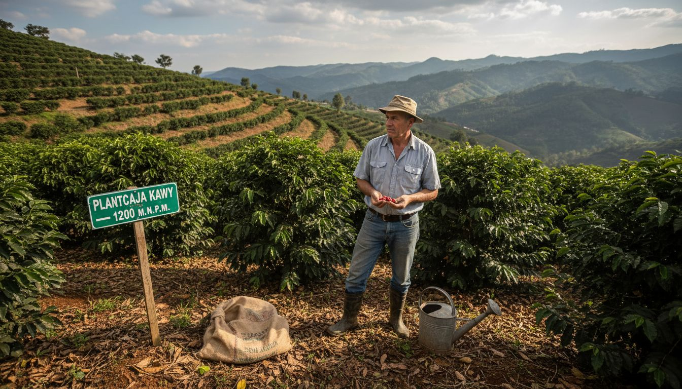 Plantacja kawy w górach