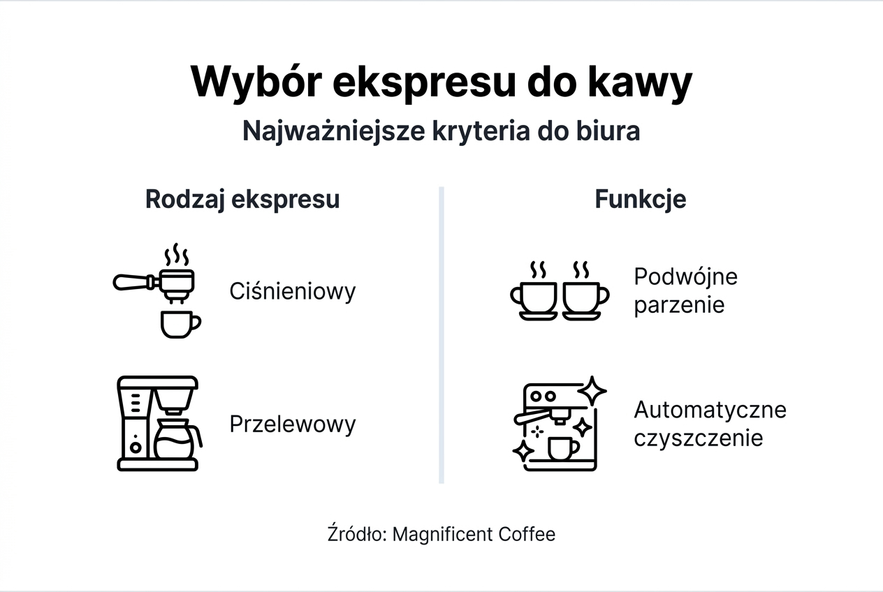Praktyczny przewodnik po wyborze ekspresu do kawy dla biura – infografika