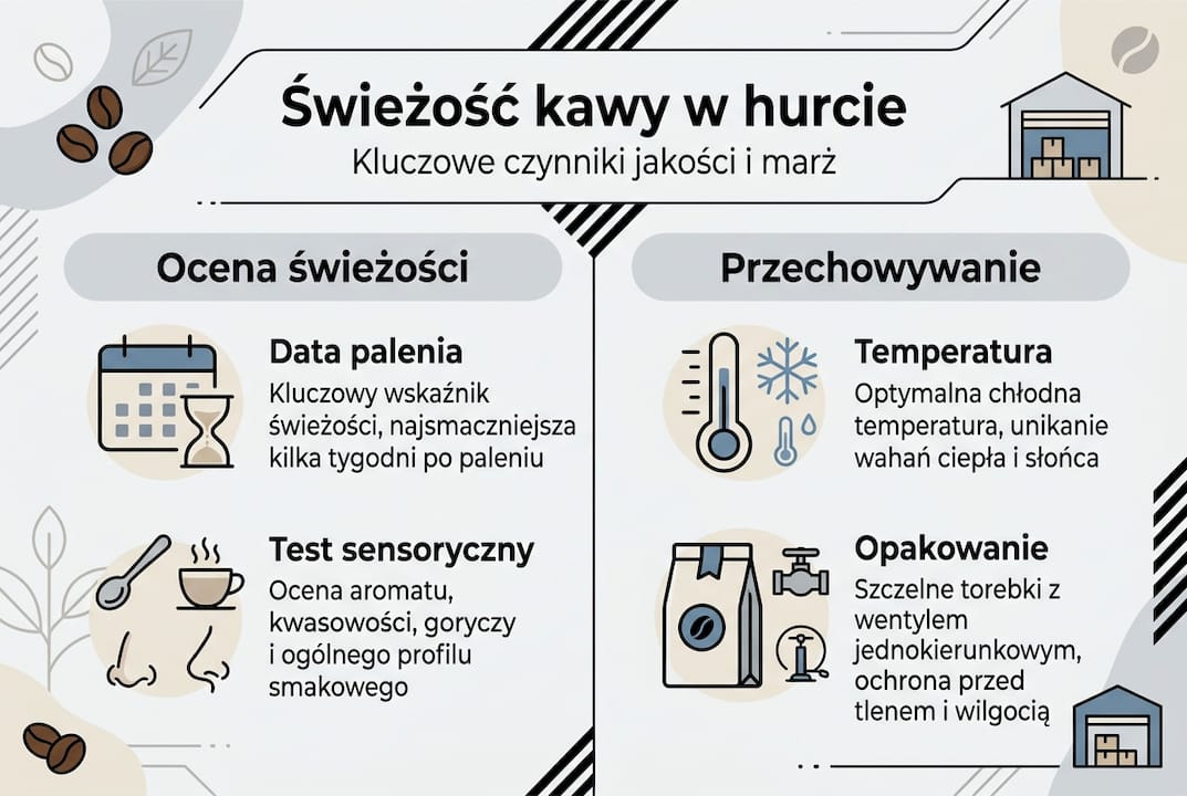 Infografika: na co zwracać uwagę przy ocenie świeżości kawy