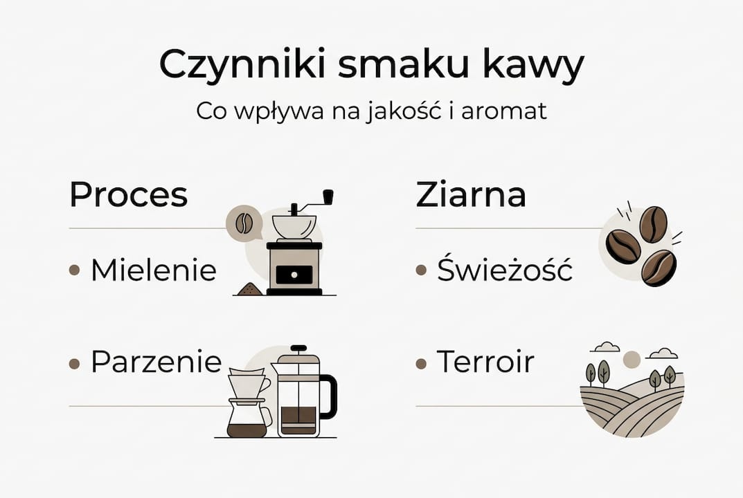 Infografika: Co wpływa na smak kawy speciality?