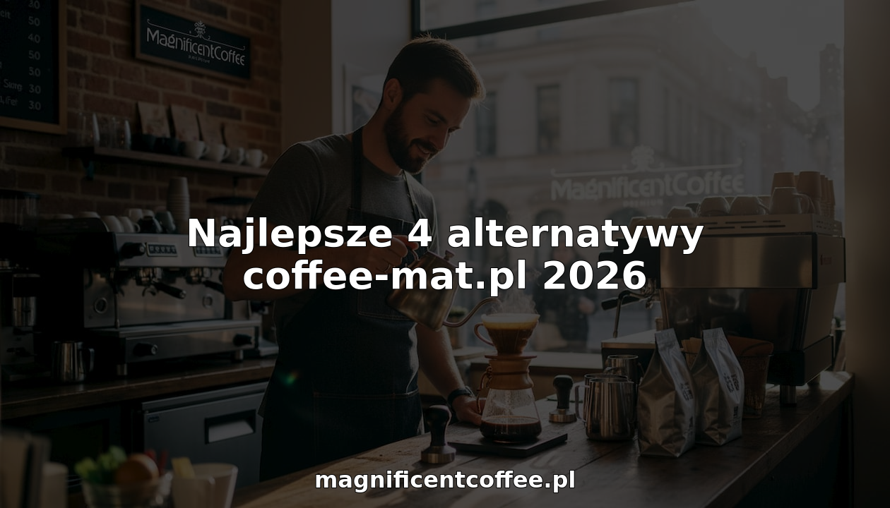 Barista przygotowuje świeżą kawę za ladą w kawiarni, dbając o każdy szczegół jej parzenia.