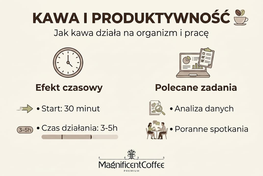 Infografika: Jak kawa wpływa na naszą wydajność w pracy