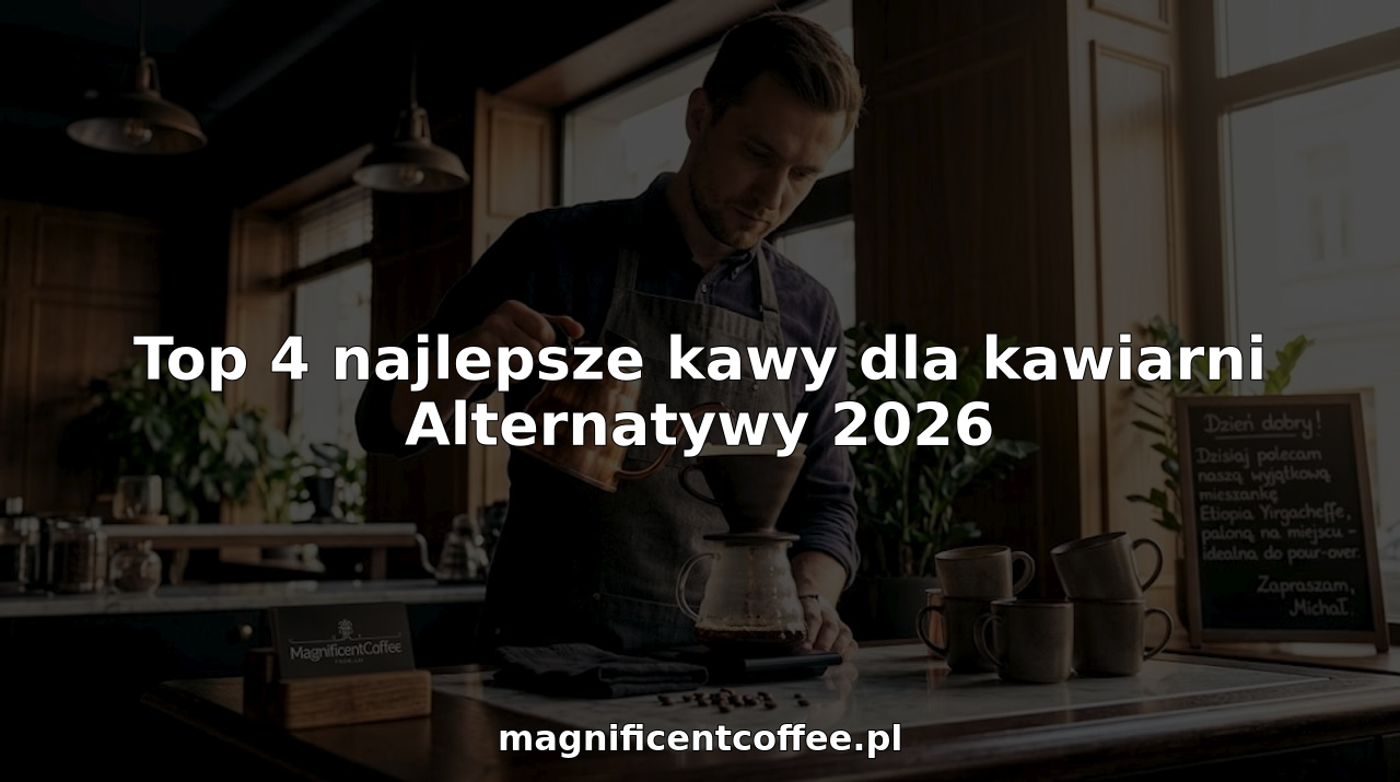 Doświadczony barista przygotowuje kawę specialty w klimatycznej kawiarni.