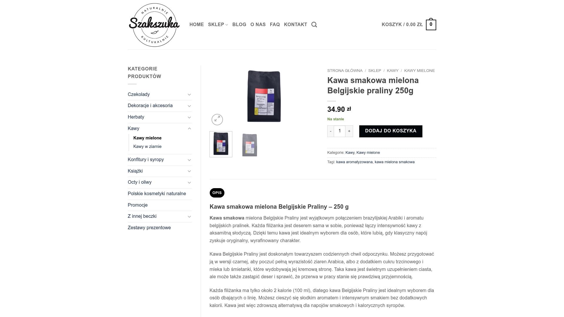 https://szakszuka.pl/sklep/kawy/kawy-mielone/kawa-smakowa-mielona-belgijskie-praliny-250g
