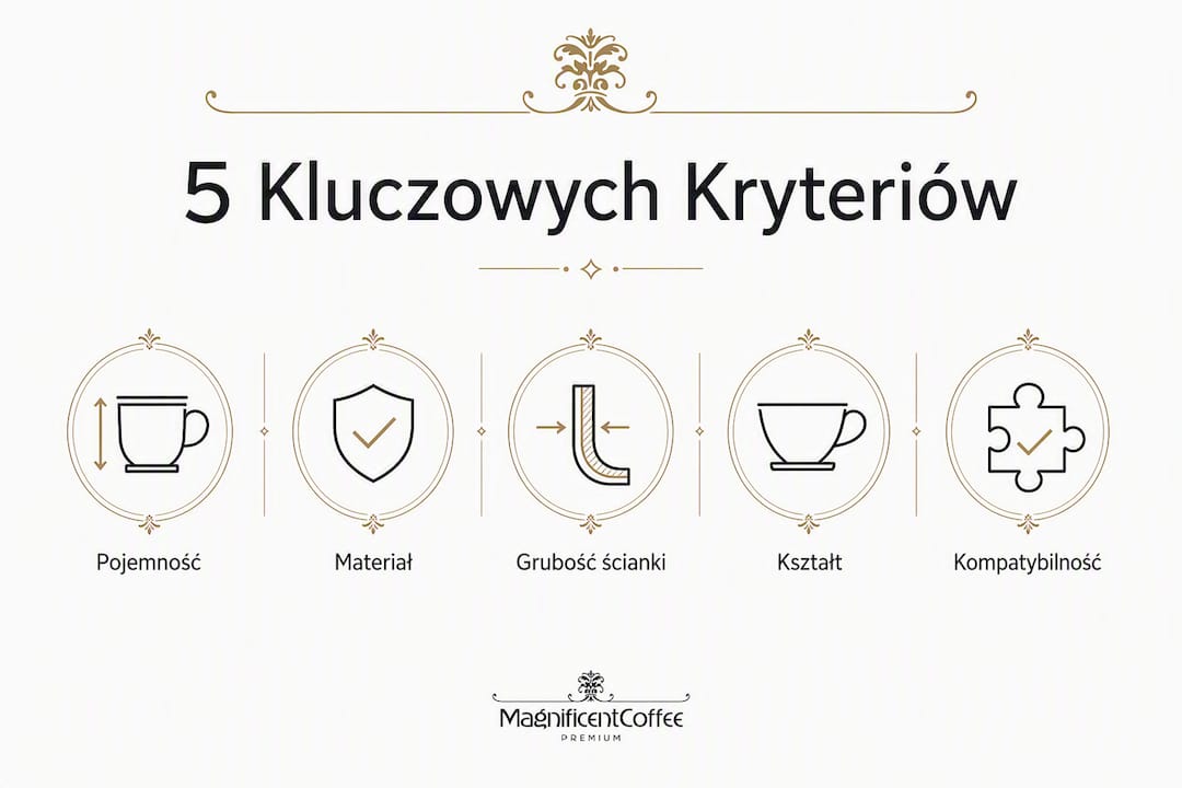 Infografika: 5 najważniejszych rzeczy, na które warto zwrócić uwagę przy wyborze idealnej filiżanki do espresso