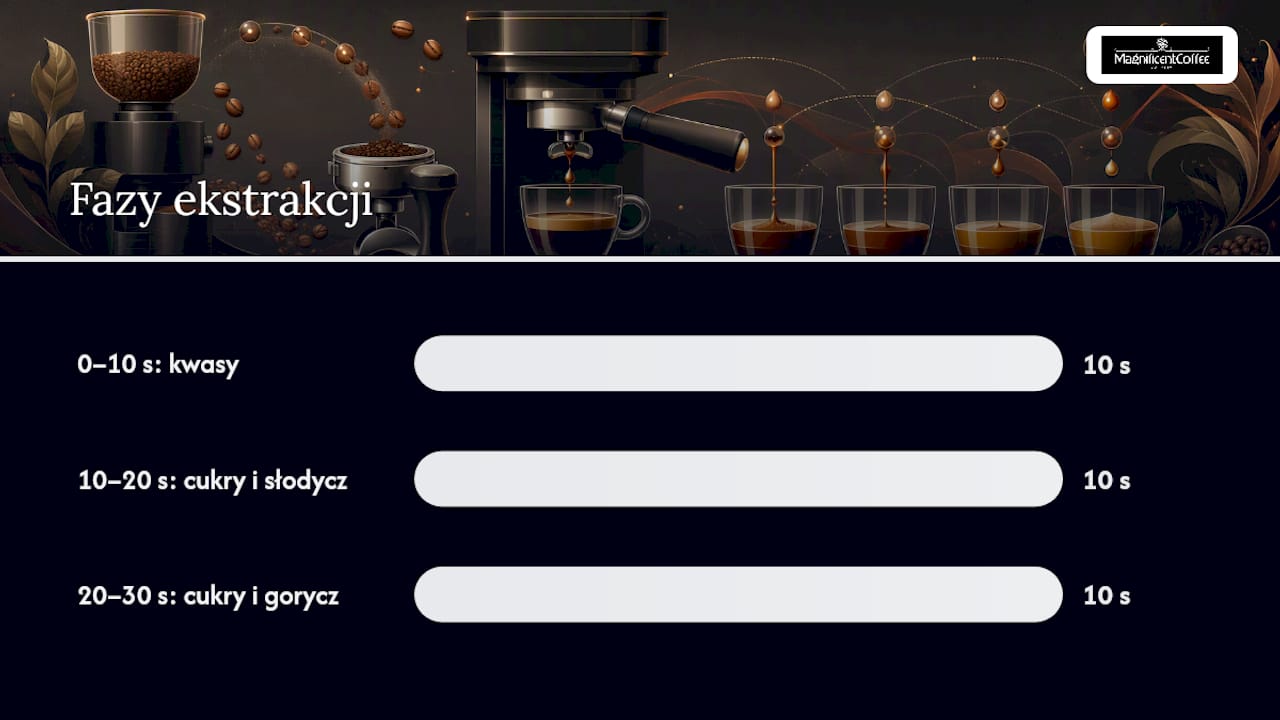Dlaczego czas ekstrakcji espresso w ogóle ma znaczenie? — overview diagram