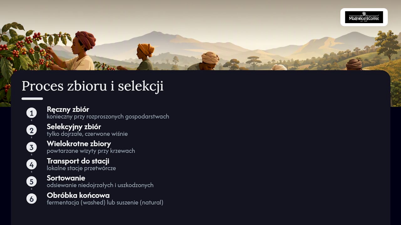 Proces zbioru i selekcji ziaren w Etiopii — overview diagram