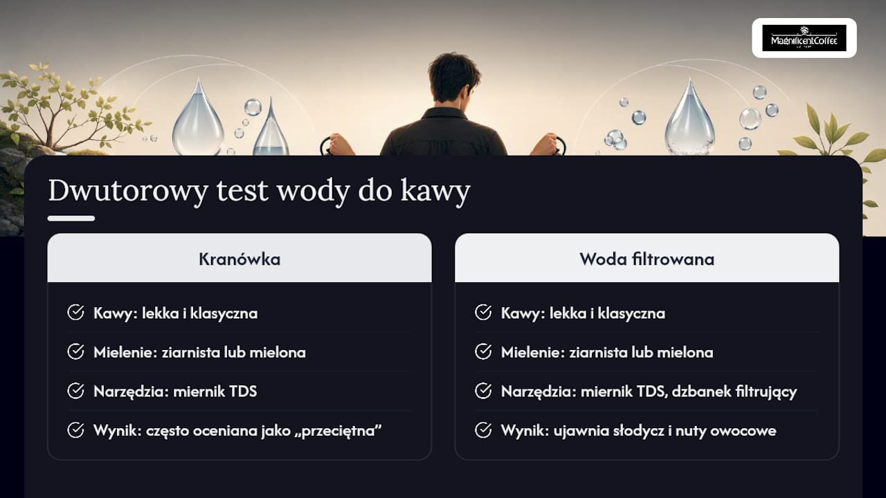 Schemat porównujący dwa rodzaje wody