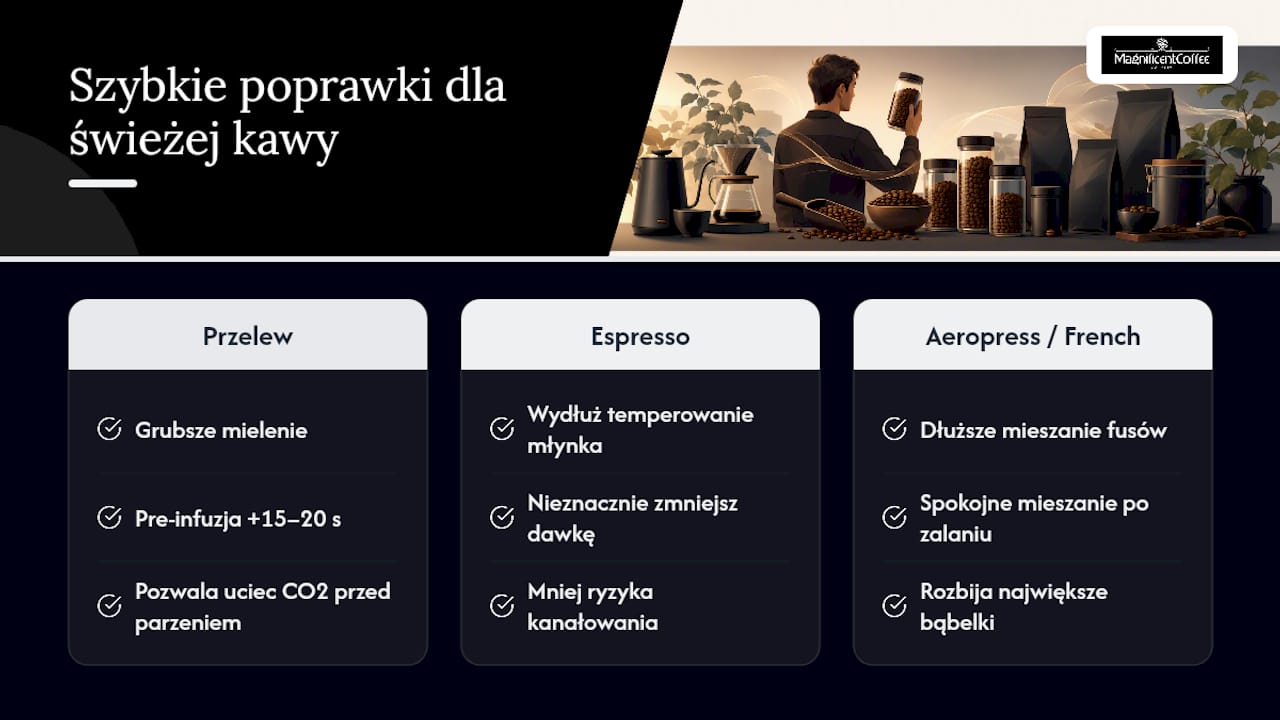 Trzy metody parzenia zbyt świeżej kawy