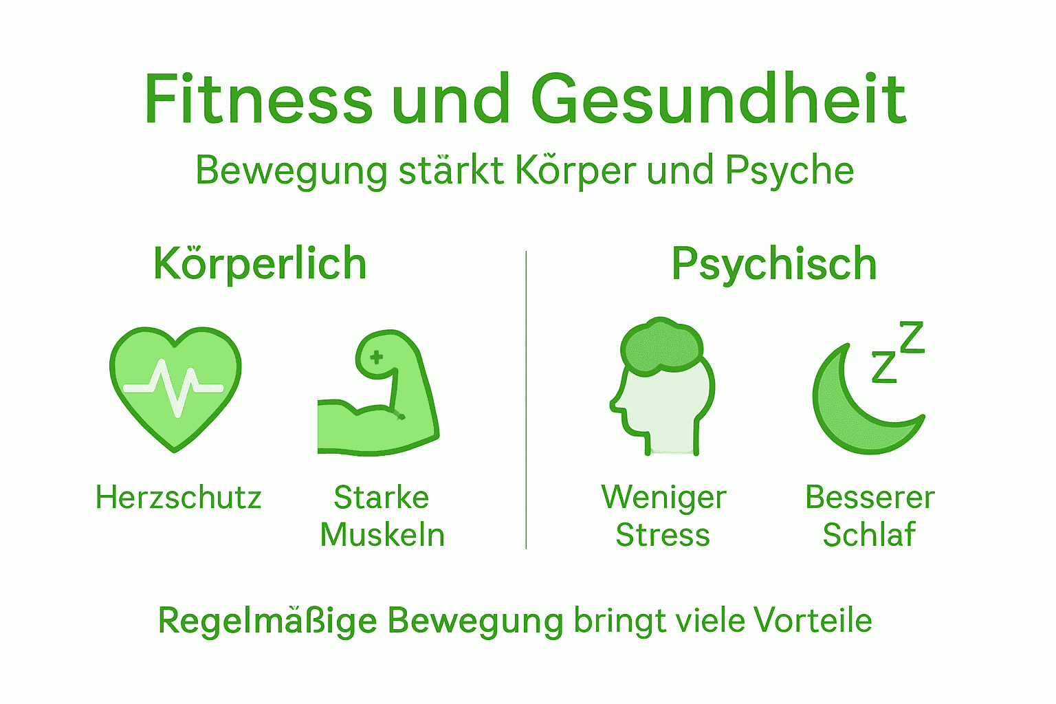 Grafik: so wirkt sich bewegung positiv auf ihre gesundheit aus