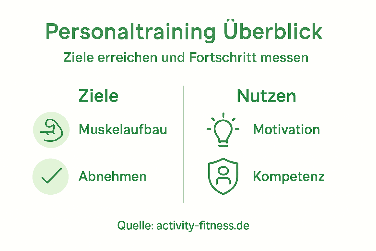 Übersicht: personal training – ziele und vorteile auf einen blick