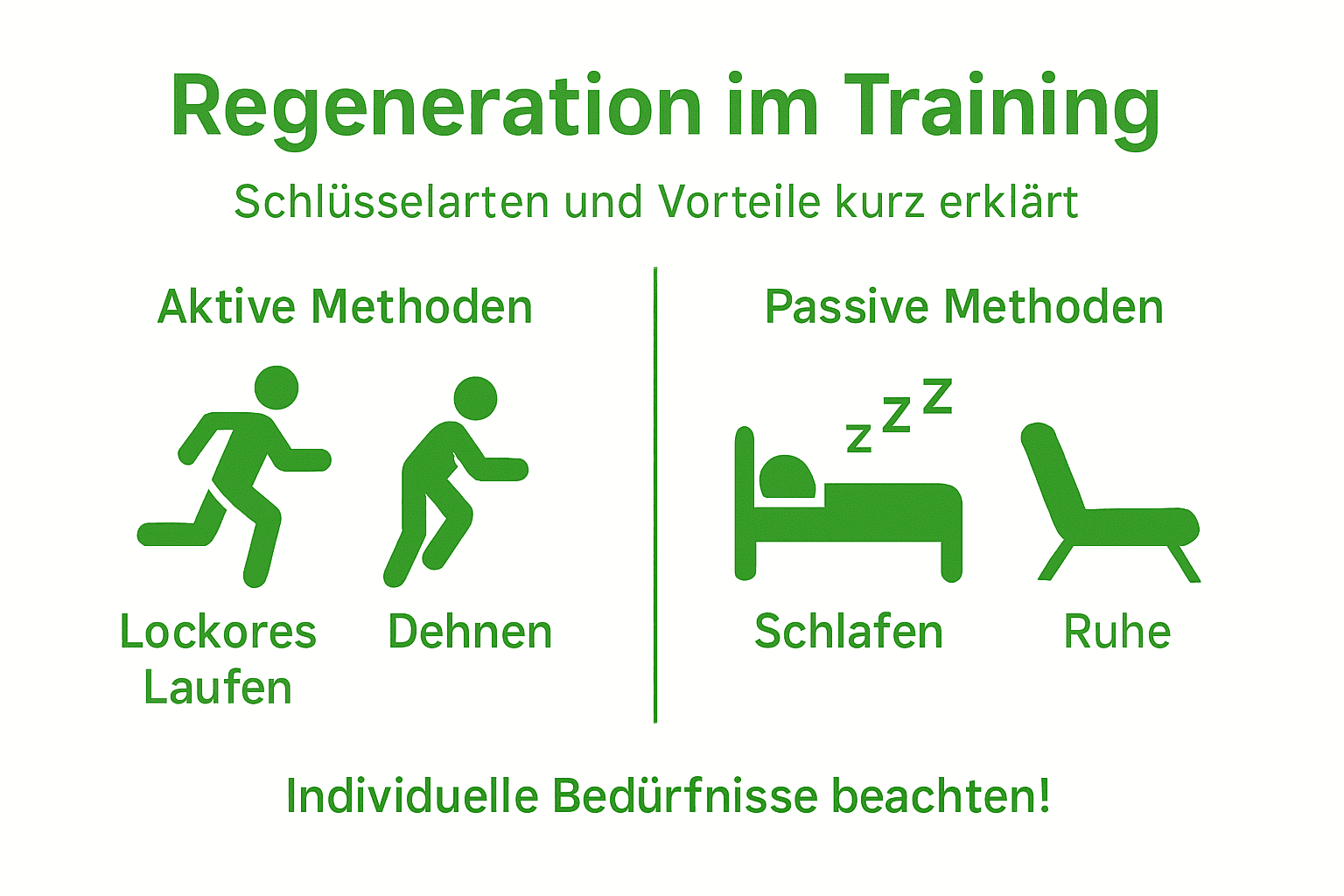 Infografik: die wichtigsten methoden zur regeneration auf einen blick