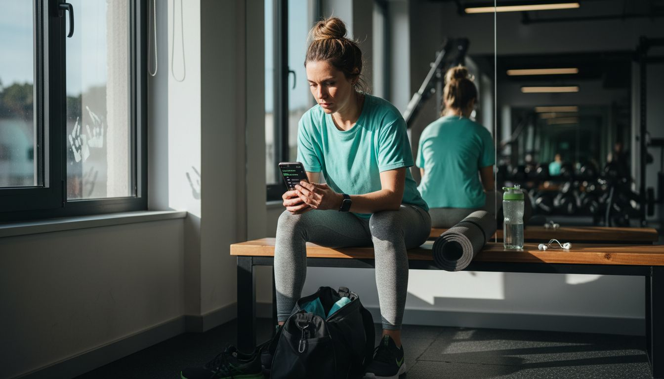Vorteile Individueller Fitnessberatung – Besser Leben Mit Maßgeschneiderten Trainingsplänen! 3 Mit hilfe einer app stellt sich eine frau ihren individuellen trainingsplan zusammen.