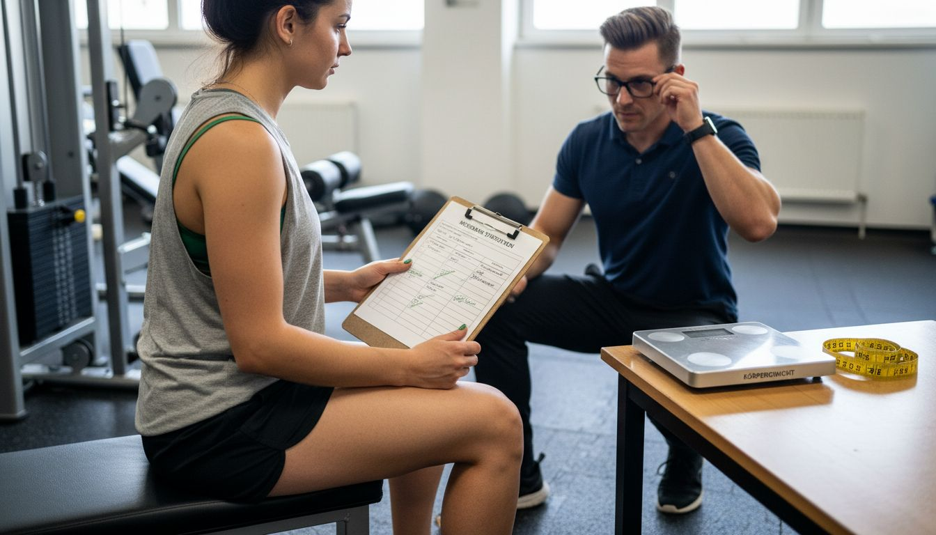 Individuelle fitnessanalyse gemeinsam mit dem trainer und ausführlicher dokumentation der ergebnisse