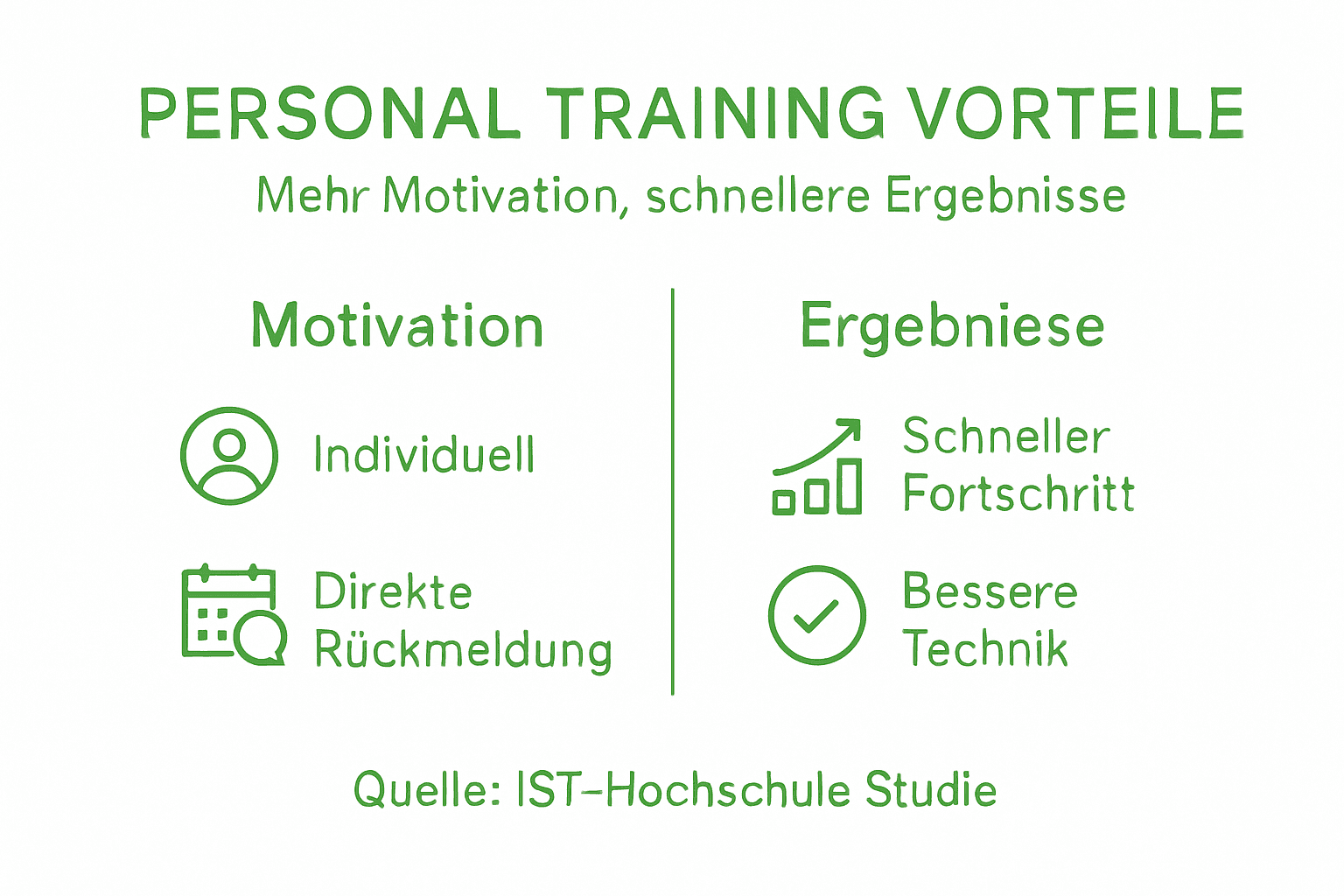 Warum Personal Training Erfolge Beschleunigt! 1 Übersicht: die wichtigsten vorteile von personal training auf einen blick