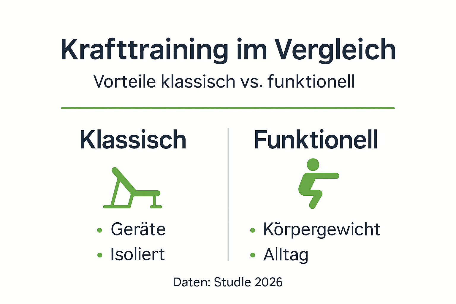 Kann Krafttraining Rückenschmerzen Lindern? 3 Infografik: klassisches krafttraining oder funktionelles training – was hilft besser bei rückenschmerzen?