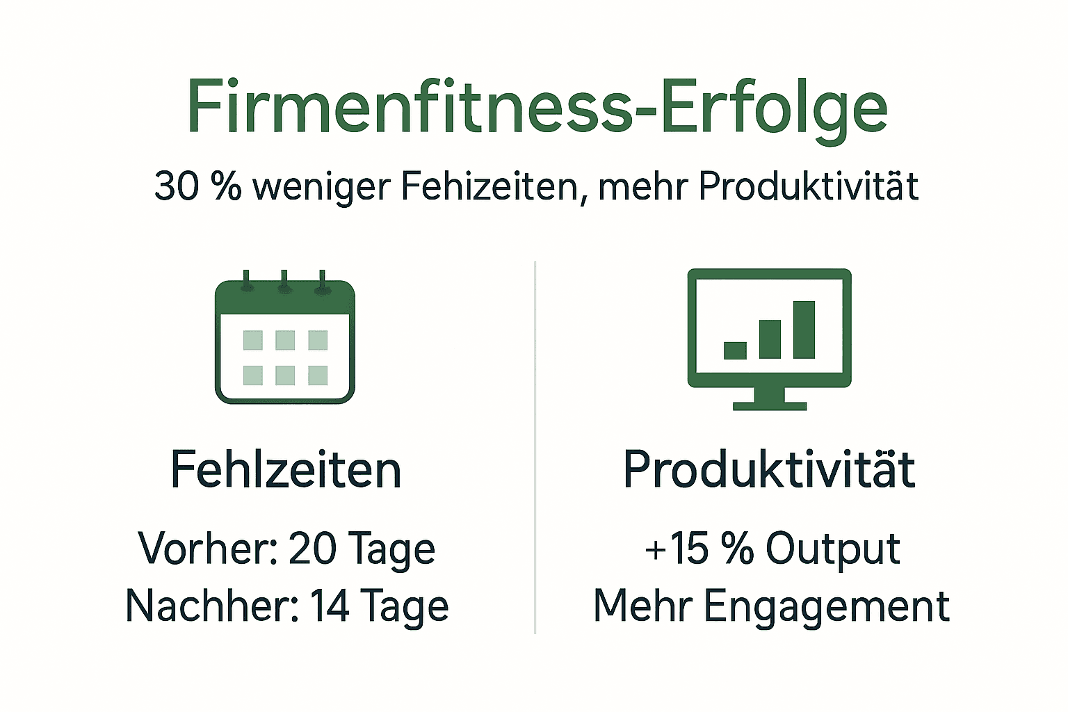 Firmenfitness: unsere erfolgsbilanz auf einen blick