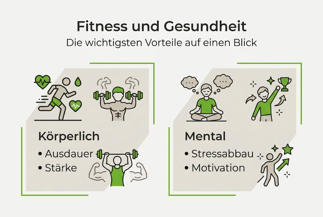 Vorteile Von Fitnessmitgliedschaft Für Die Gesundheit! 3 Infografik: die vorteile für körperliche gesundheit und mentale fitness
