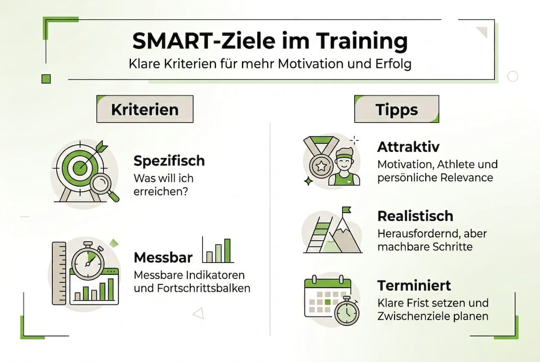 Infografik: trainingsziele nach der smart-methode – kompakt und übersichtlich