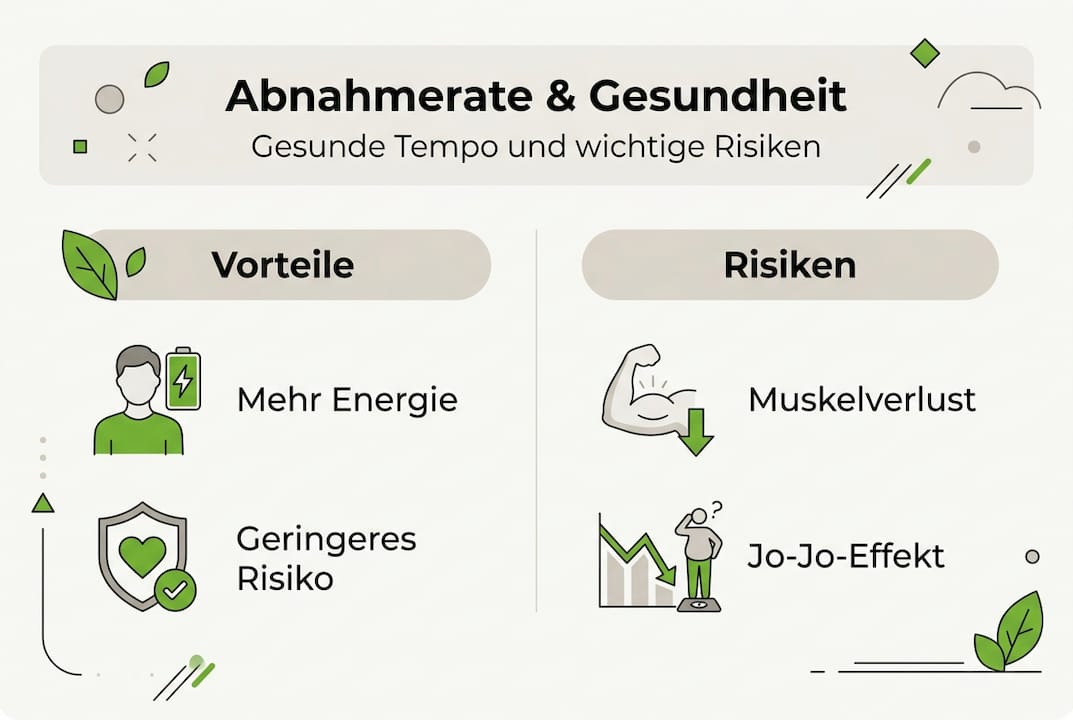 Infografik: wie viel gewicht pro woche ist gesund? Chancen und risiken im blick