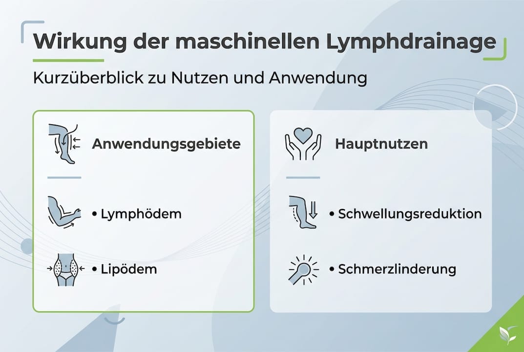 Maschinelle Lymphdrainage: Wirkung, Nutzen Und Anwendung! 1 Infografik: die vorteile und wirkungsweise der lymphdrainage auf einen blick
