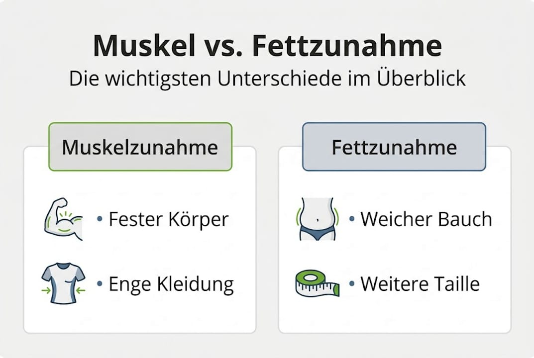 Muskel- Oder Fettzunahme Erkennen: Ratgeber 2026! 1 Muskel vs. Fett: die wichtigsten unterschiede auf einen blick (infografik)