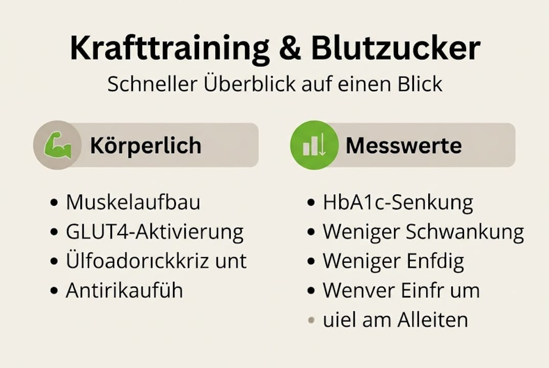 Krafttraining und blutzucker: das wichtigste auf einen blick (infografik)