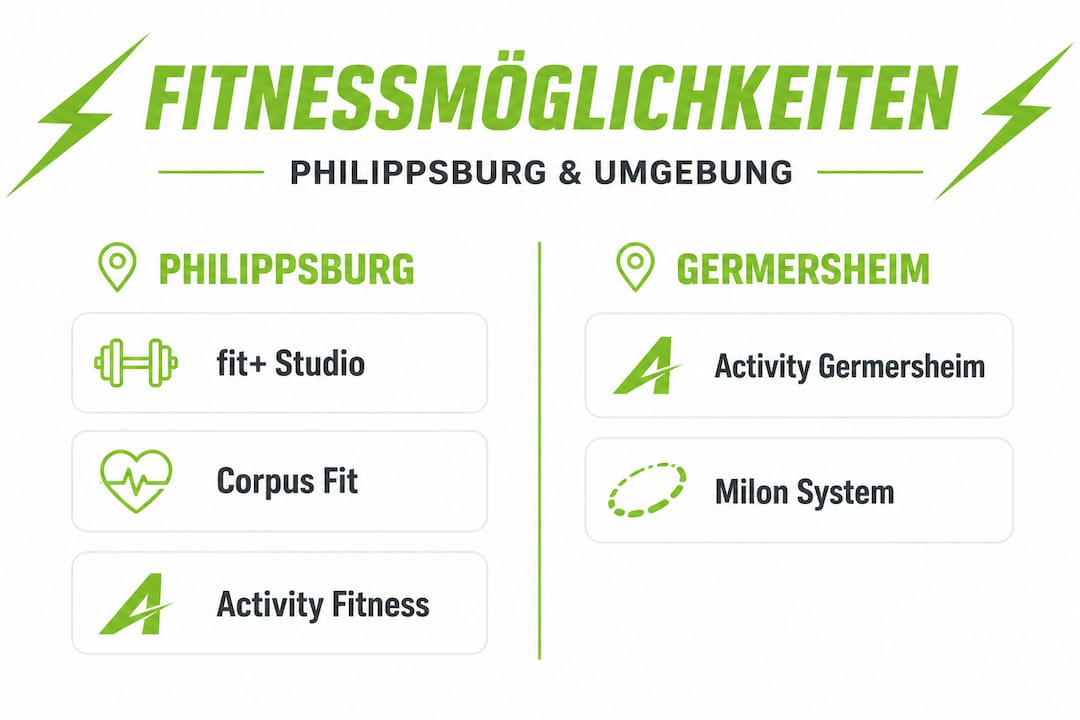 Fitness Philippsburg: Dein Weg Zu Gesundheit Und Wohlbefinden! 1 Die besten fitnessstudios in philippsburg und umgebung im überblick
