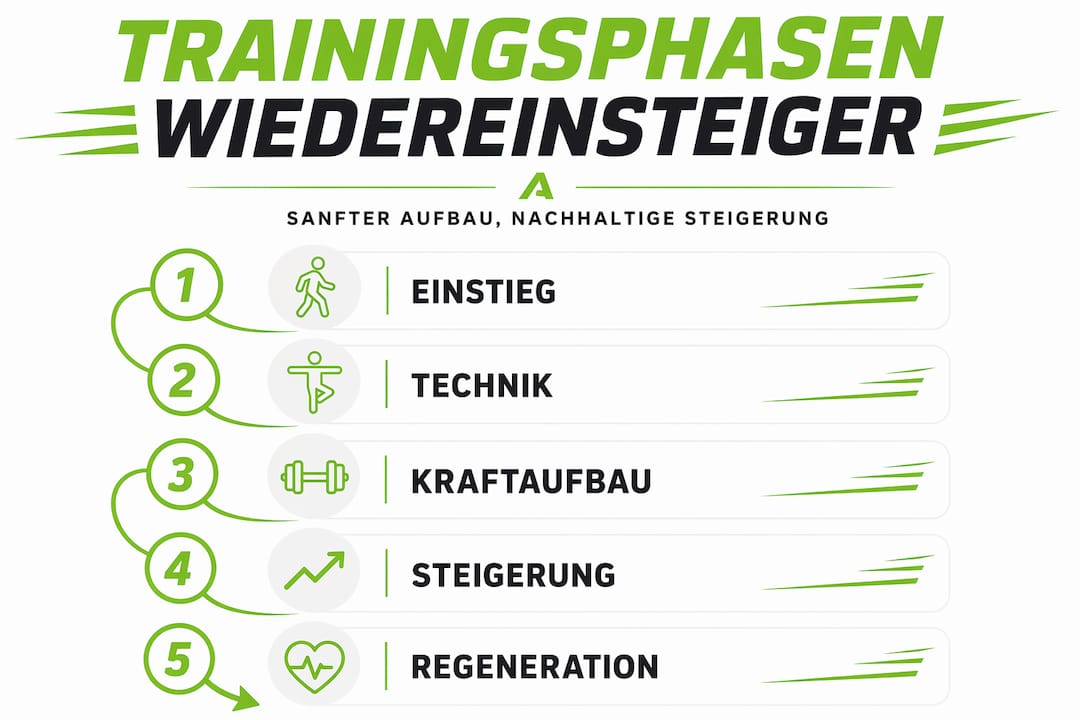 Fitnessstudio Für Wiedereinsteiger: Dein Sicherer Start! 3 Übersicht: die wichtigsten trainingsetappen für den wiedereinstieg ins fitnessprogramm