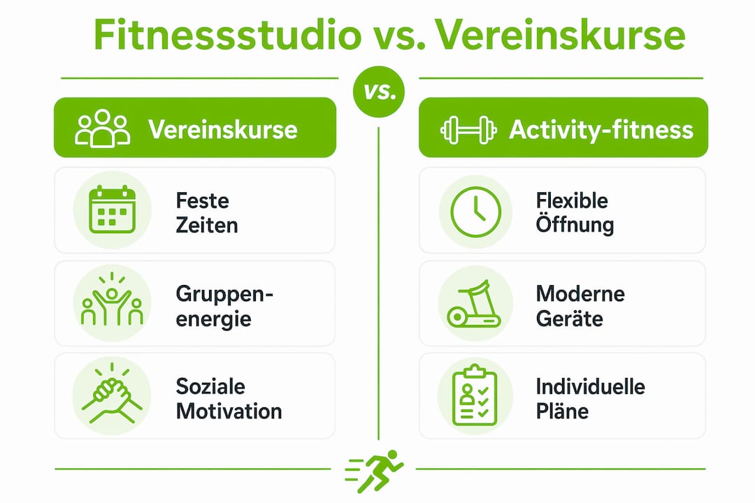 Fitnessstudio Germersheim Sondernheim: Dein Weg Zu Mehr Fitness! 3 Infografik: fitnessstudio oder verein – ein vergleich der kursangebote