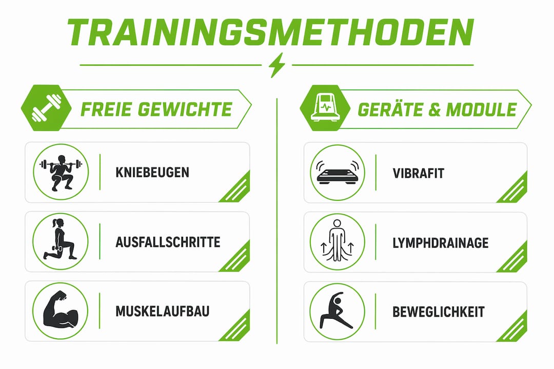 Übersicht verschiedener trainingsansätze für die körperformung