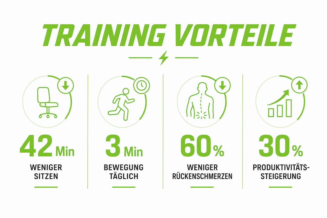 Infografik: die wichtigsten vorteile von bewegung am arbeitsplatz auf einen blick